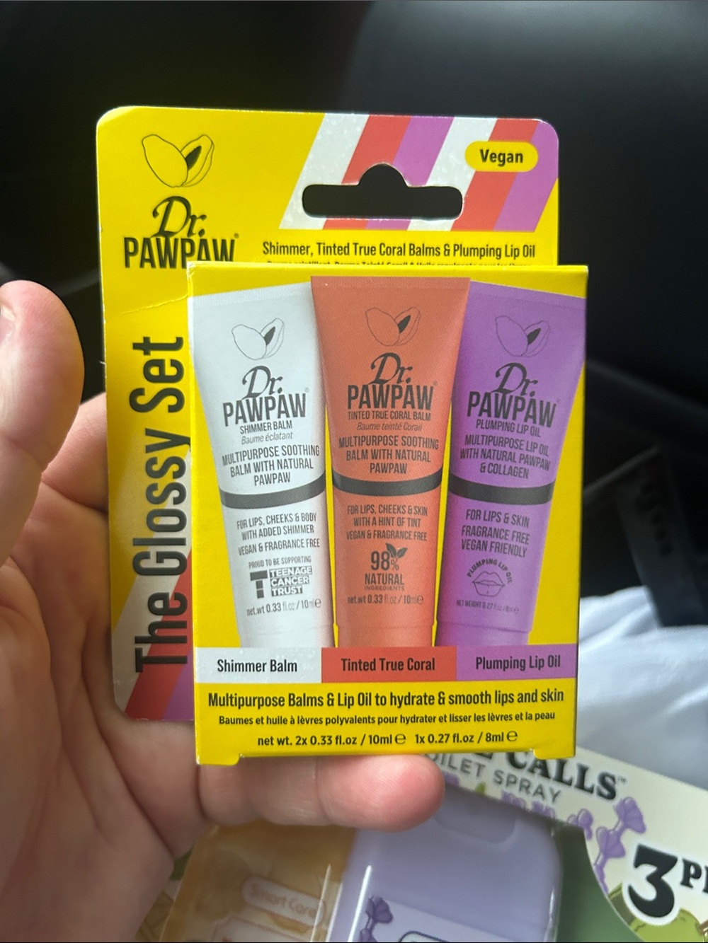 Dr. PAWPAW The Glossy Set - Shimmer Balm, Tinted True Coral & Plumping Lip Oil